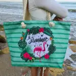 Пляжна Сумка Фламінго Flamingo Green - Зображення 3