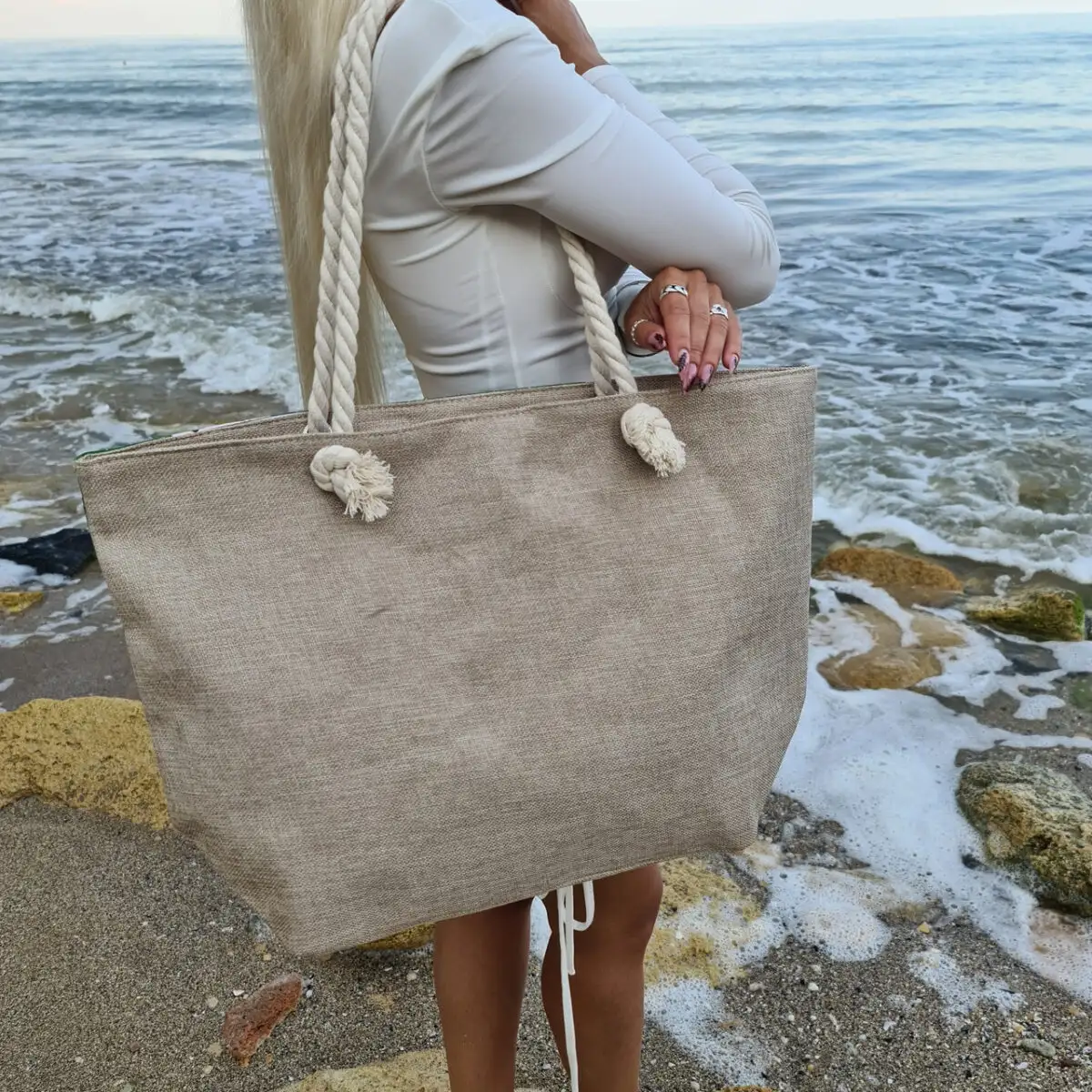 Пляжна Сумка Flowers Bird - Зображення 4