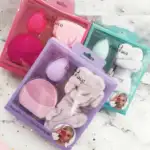 Подарочный набор 3 в 1 (массажёр для лица, повязка, спонжик) разные цвета