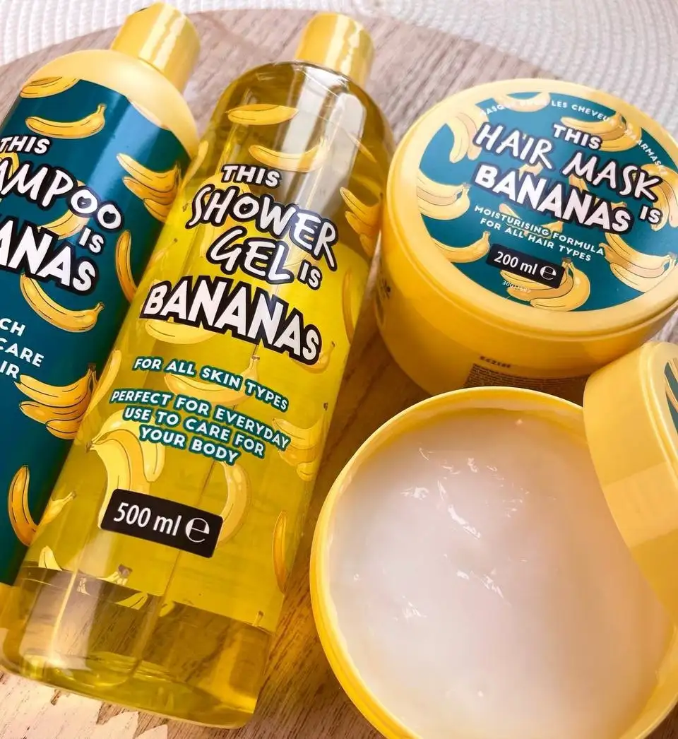 Набір 3 в 1 шампунь, маска, гель Max Brands Marketing B.V. з ароматом банана 500 мл - Зображення 1