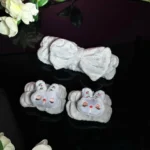 Набір для вмивання та догляду за обличчям пов'язка-бант та напульсники-зайчик