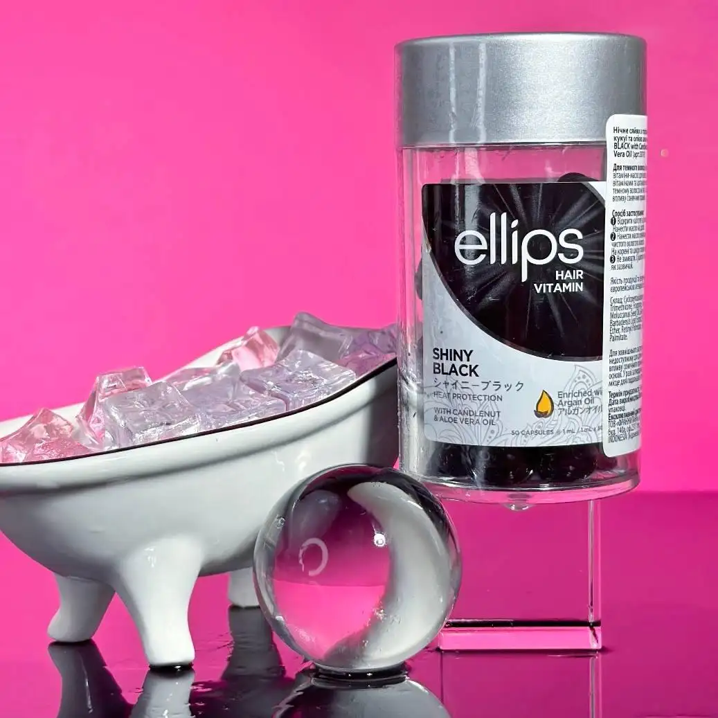 Вітаміни для волосся Ellips Hair Vitamin Treatment Нічне сяйво з фундуком і маслом алое віра банку 50 шт. - Зображення 1