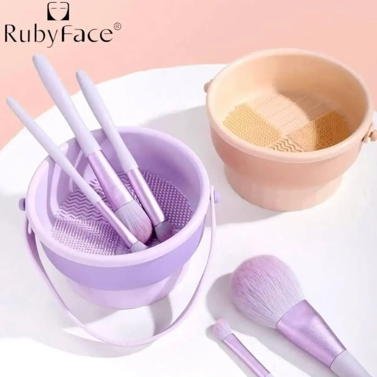 Силіконове відерце для миття пензликів та спонжів Ruby Face - Зображення 2