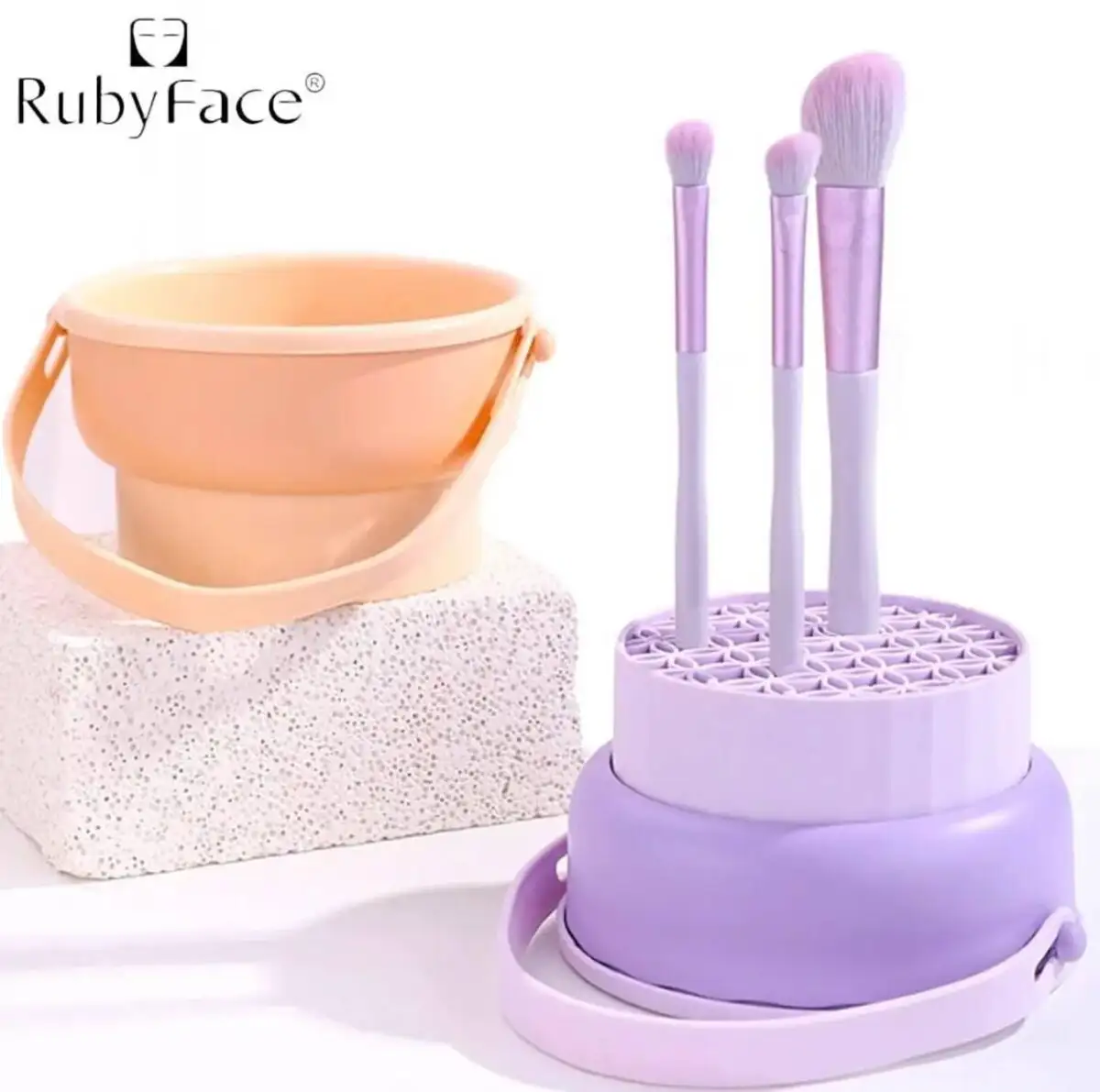 Силіконове відерце для миття пензликів та спонжів Ruby Face - Зображення 5