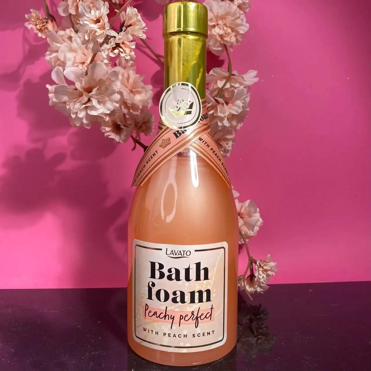 Піна для ванни Lavato Пляшка Шампанського Bath Foam Peach Perfect 750 мл - Зображення 1