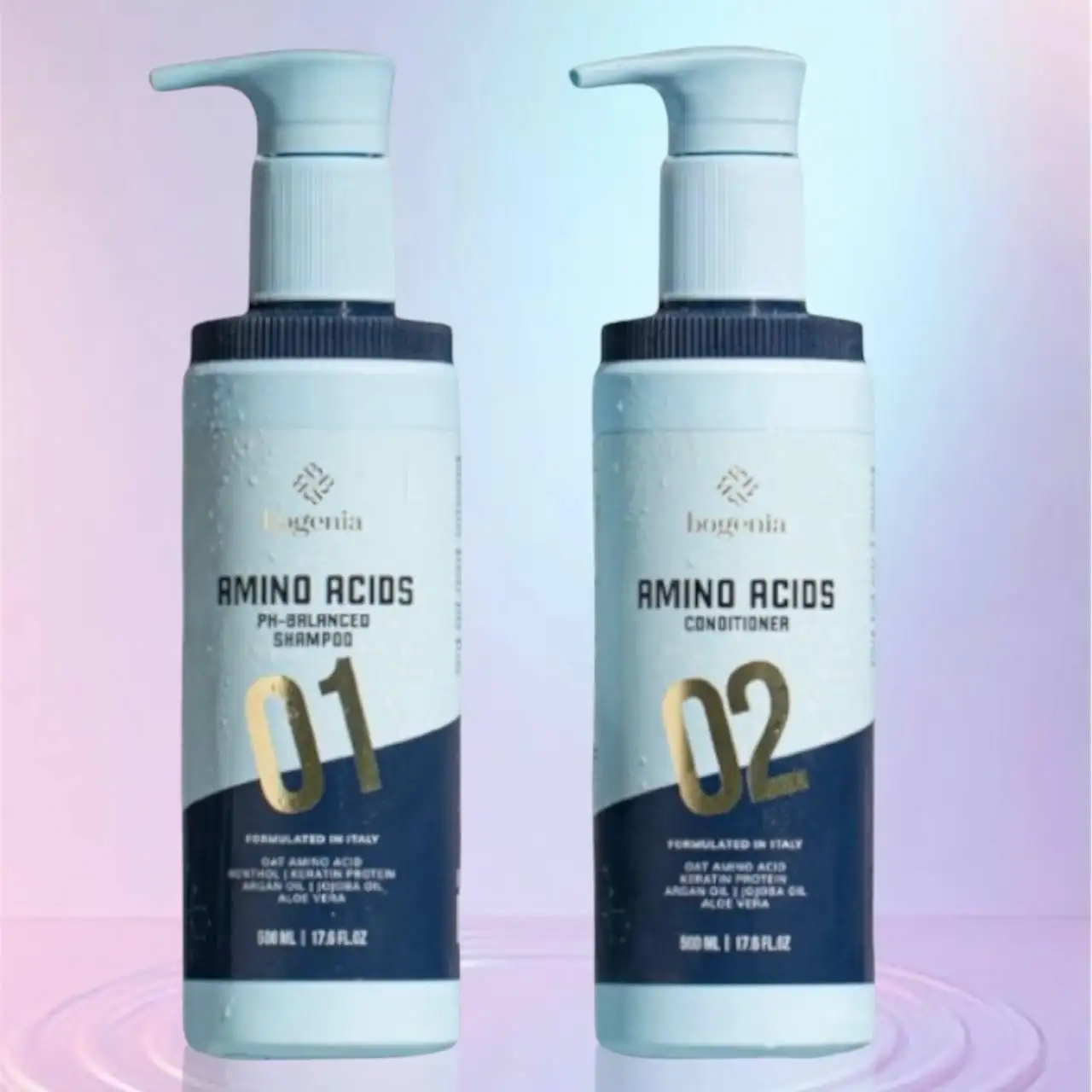 Набір для волосся Bogenia з амінокислотами (шампунь, кондиціонер) - Зображення 1