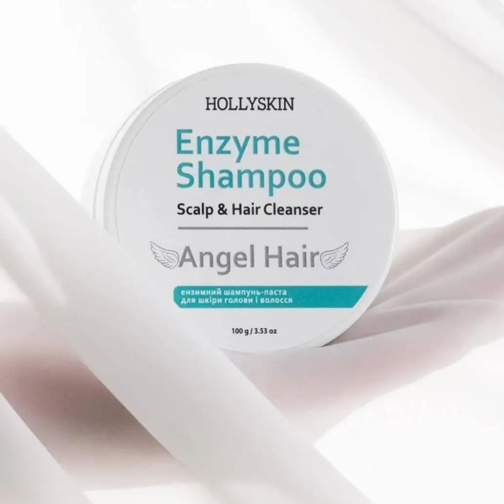 Ензимний шампунь-паста для шкіри голови і волосся HOLLYSKIN Angel Hair Enzyme Shampoo 100 г - Зображення 1